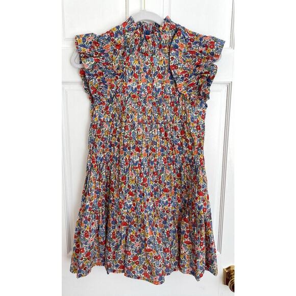SEA NEW YORK Tuckernuck Multi Hanna Park Liberty Flutter Sleeve Cotton Dress XS - Picture 11 of 16